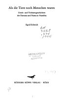 Als die Tiere noch Menschen waren