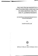 Die deutsche Rezeption haitianischer Geschichte in der ersten Hälfte des 19. Jahrhunderts