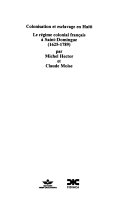 Colonisation et esclavage en Haïti