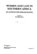 Women and Law in southern Africa