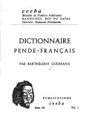 Dictionaire Pende Français 