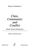 Class, Community and Conflict