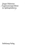 Legitimationsprobleme im Spätkapitalismus