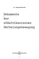 Dokumente der südafrikanischen Befreiungsbewegung