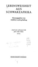 Lebensweisheit aus Schwarzafrika