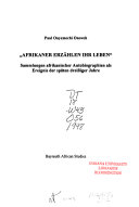 "Afrikaner erzählen ihr Leben"