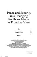 Peace and Security in a Changing Southern Africa